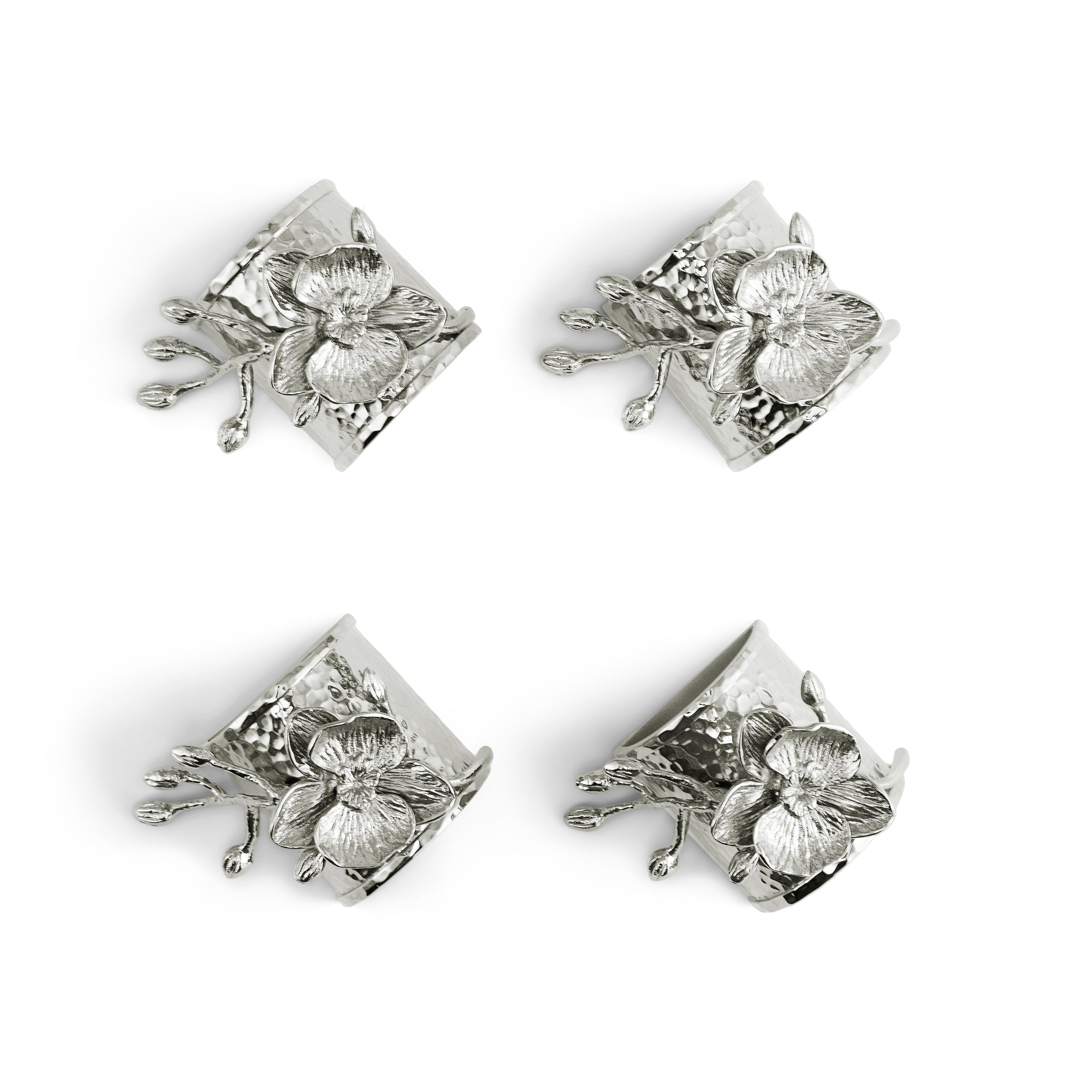 Michael Aram Orchid Napkin Ring Set Set of 4