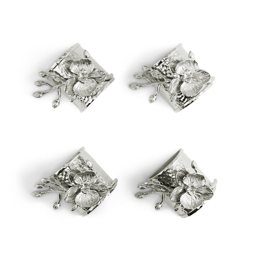 Michael Aram Orchid Napkin Ring Set Set of 4