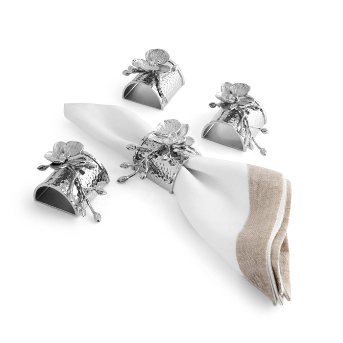 Michael Aram Orchid Napkin Ring Set Set of 4