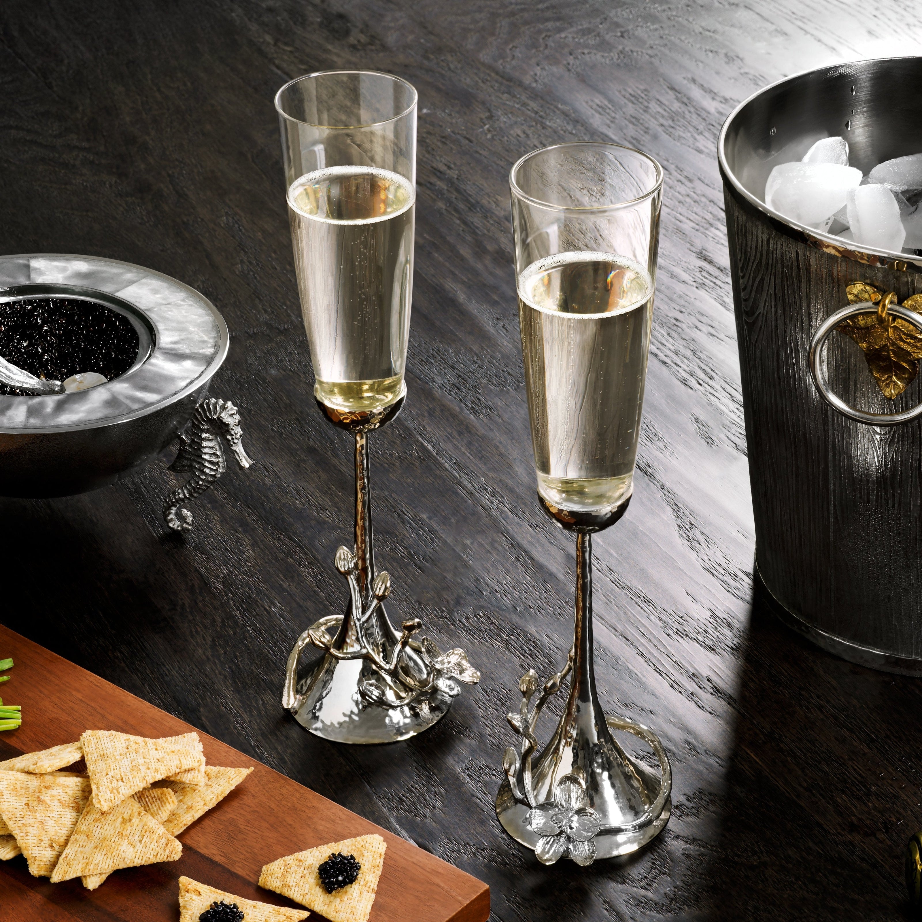 Michael Aram White Orchid Toasting Flute Set of 2