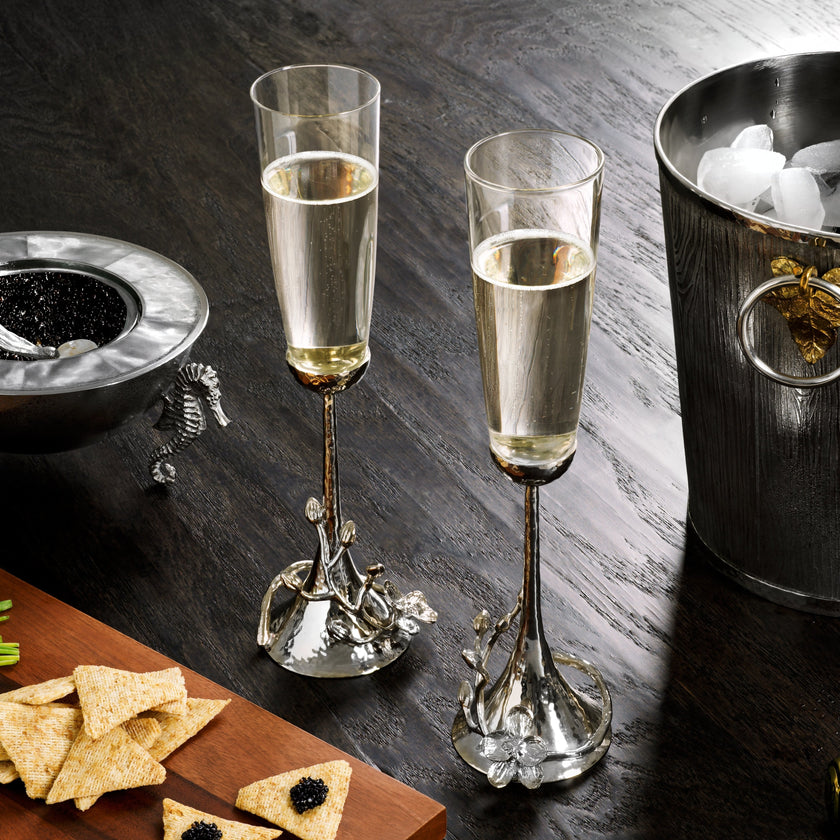 Michael Aram White Orchid Toasting Flute Set of 2