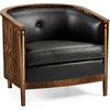Jonathan Charles Knightbridge Tub Chair with Black Leather