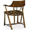 Jonathan Charles Curated Walnut Smokers Armchair with Leather Seat