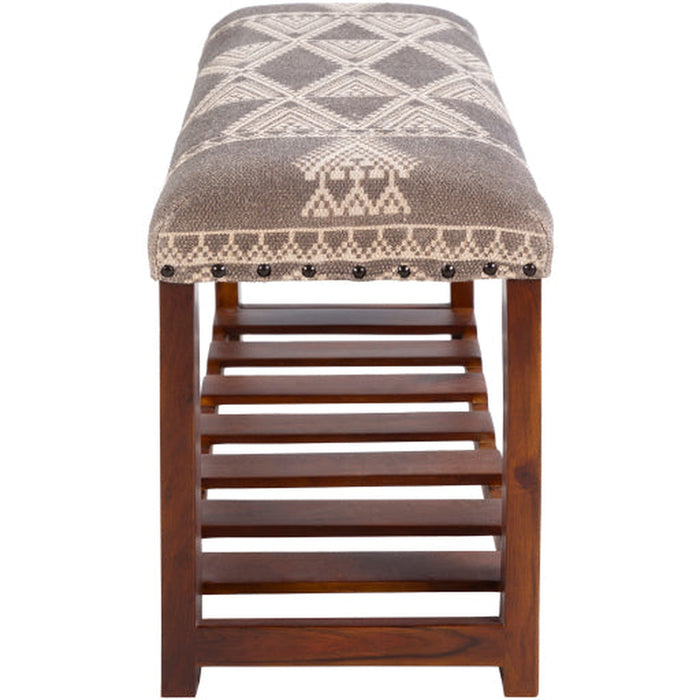 Surya Asmara Wood Upholstered Bench