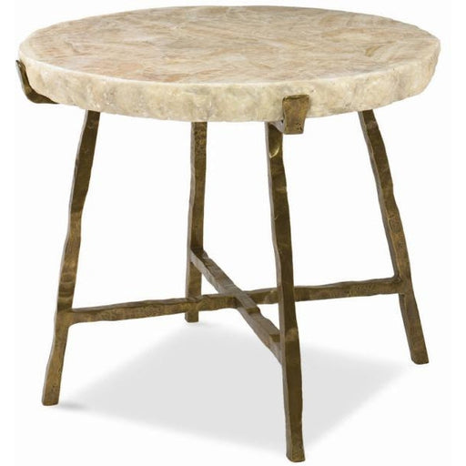 Century Furniture Grand Tour Inlay Crystal Stone Top Side Table