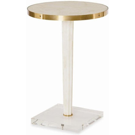 Century Furniture Grand Tour Inlay Crystal Stone Side Table