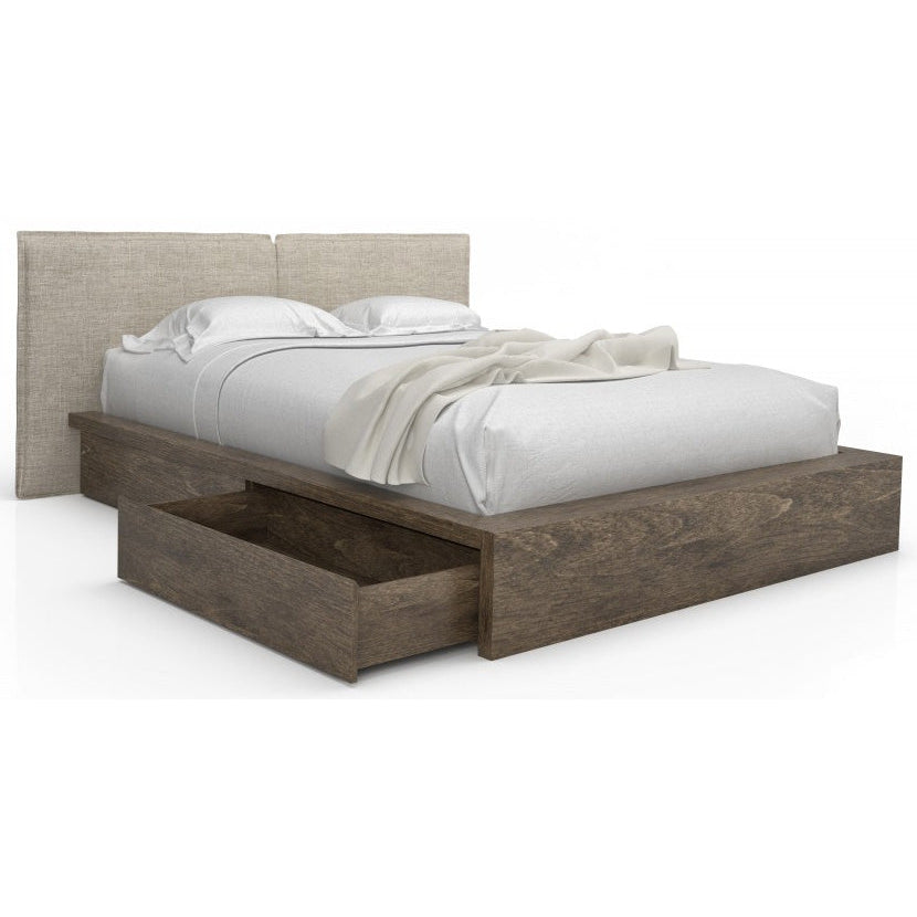 Huppe Silk Upholstered Headboard Storage Bed