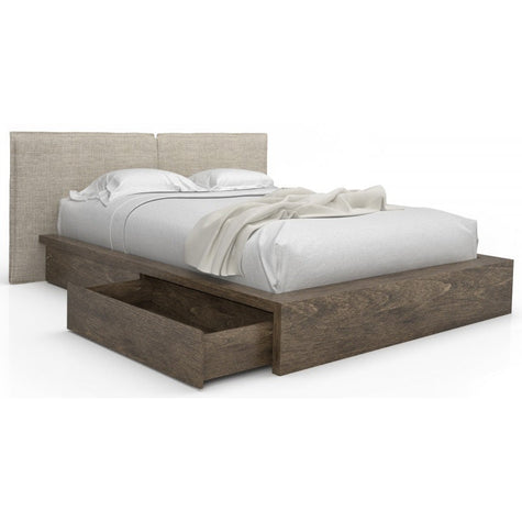 Huppe Silk Upholstered Headboard Storage Bed