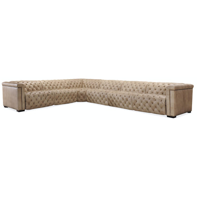 Hooker Furniture Savion Grandier 6-Piece Power HR Sectional w/3 Power Recline