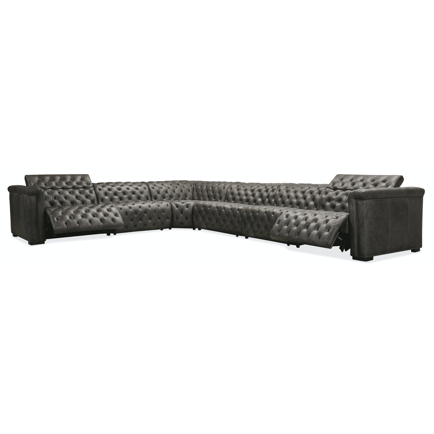 Hooker Furniture Savion Grandier 6 pc Sectional w/3 PWR Recline PWR Headrest