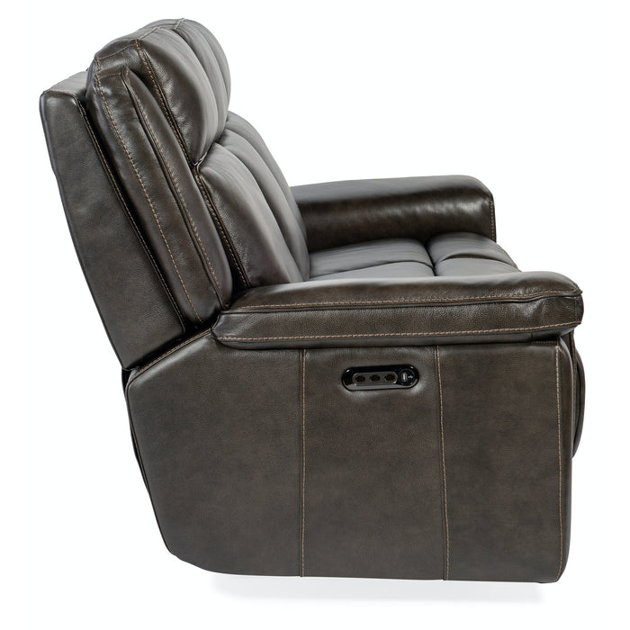 Hooker Furniture Montel Lay Flat Power Sofa with Power Headrest & Lumbar