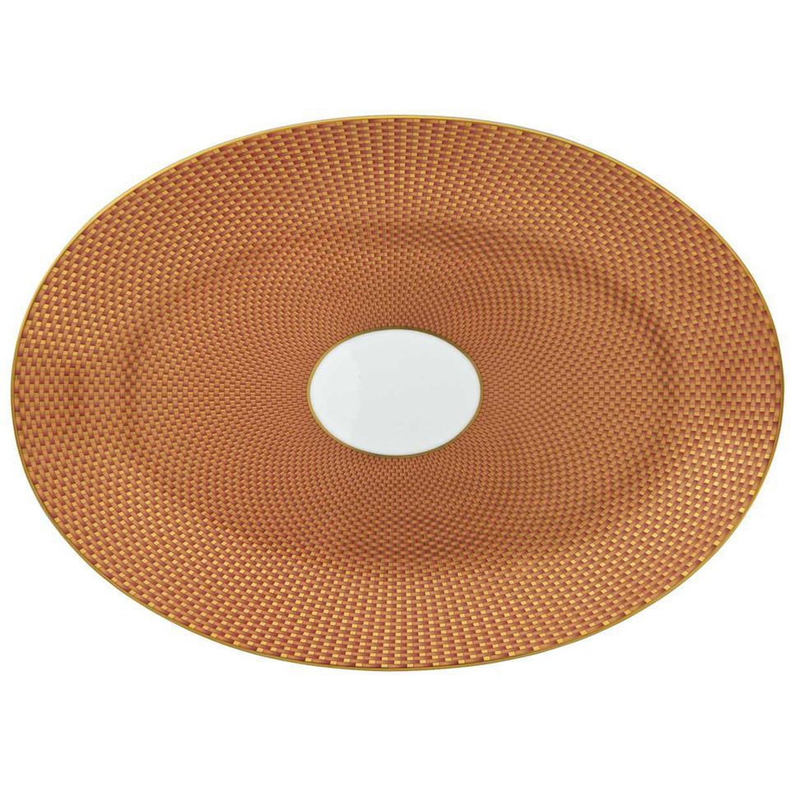 Raynaud Tresor Orange Motif N°1 Oval Dish/Platter Medium