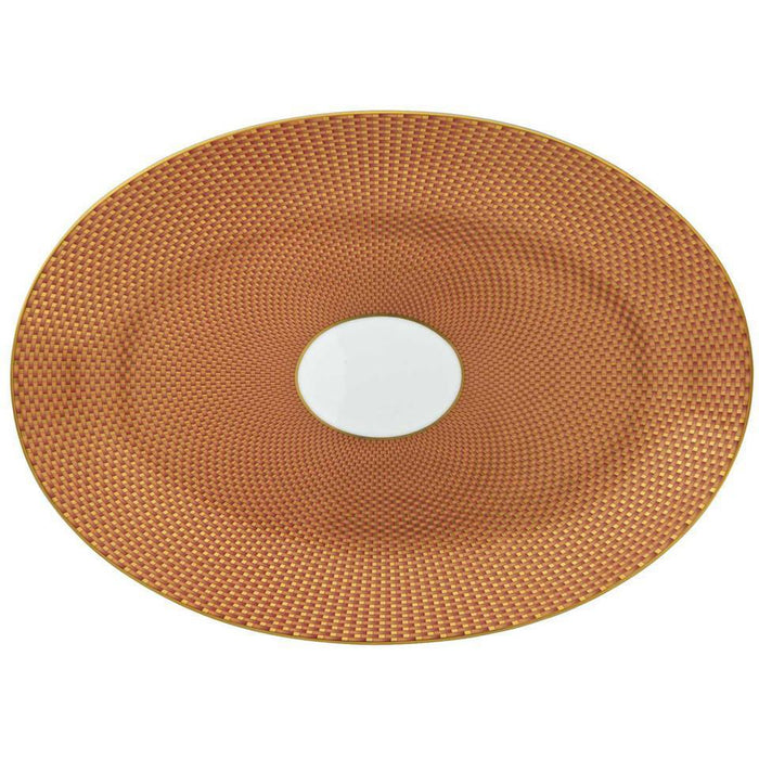Raynaud Tresor Orange Motif N°1   Oval Dish/Platter Medium