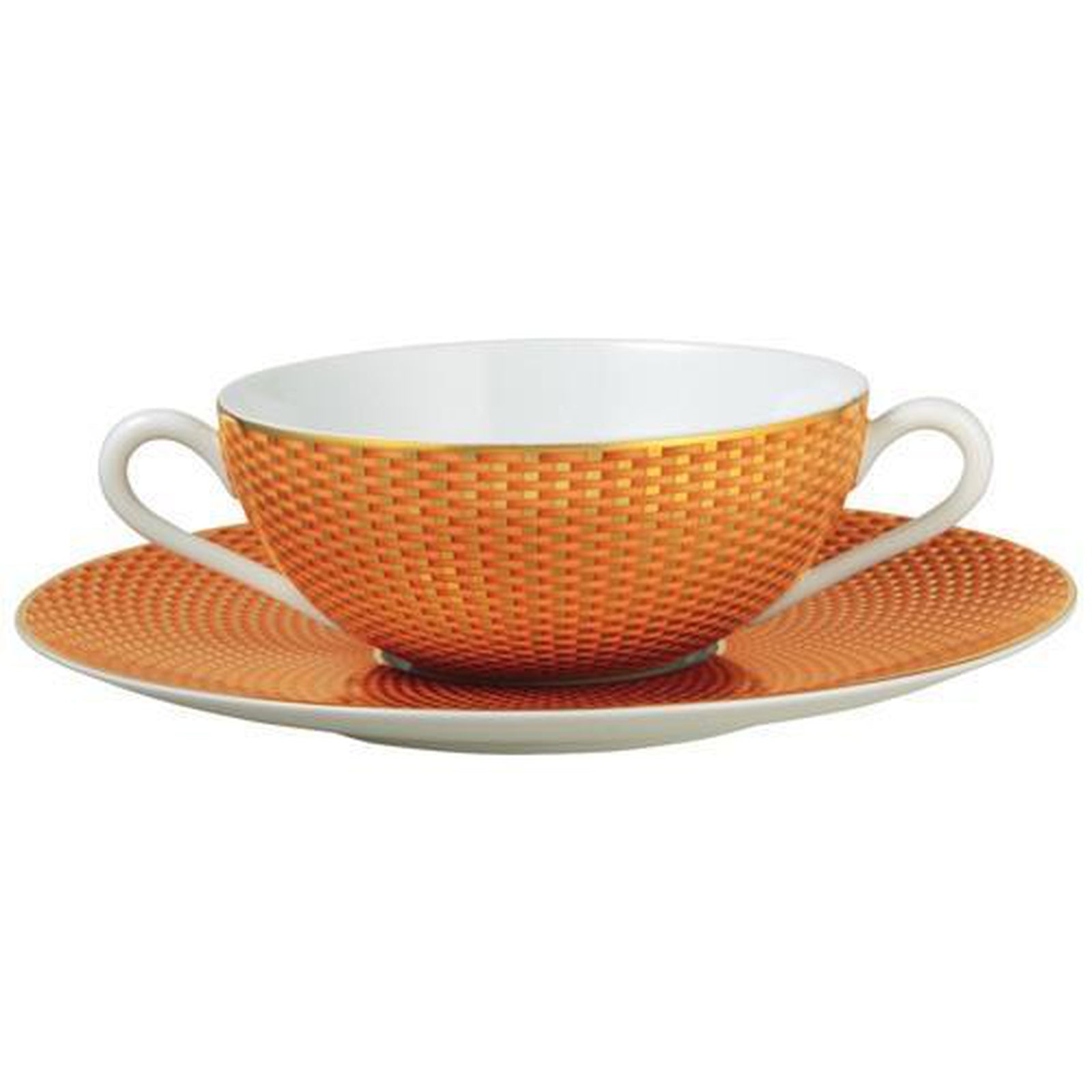 Raynaud Tresor Orange Motif N°1 Cream Soup Cup