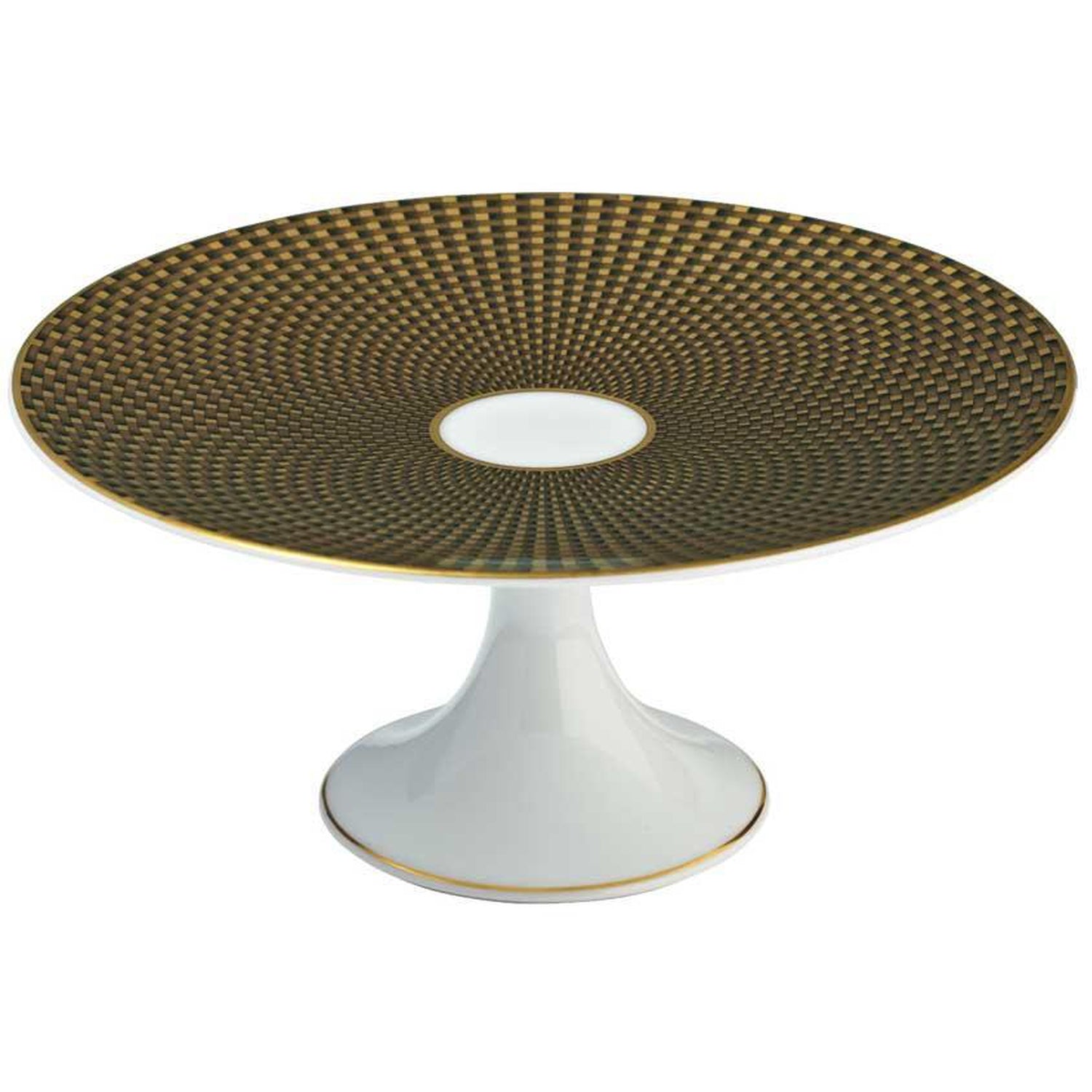 Raynaud Tresor Brown Motif N°1 Petit Four Stand Small