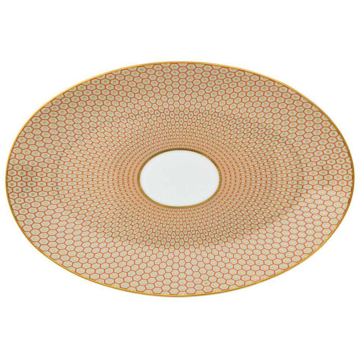 Raynaud Tresor Orange Motif N°3   Oval Dish/Platter Small