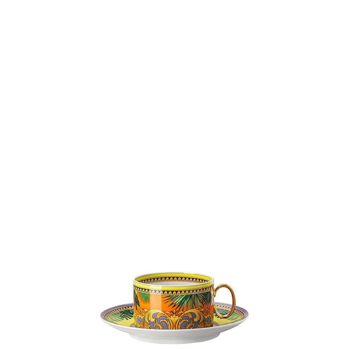 Versace Jungle Animalier Yellow Tea Cup & Saucer