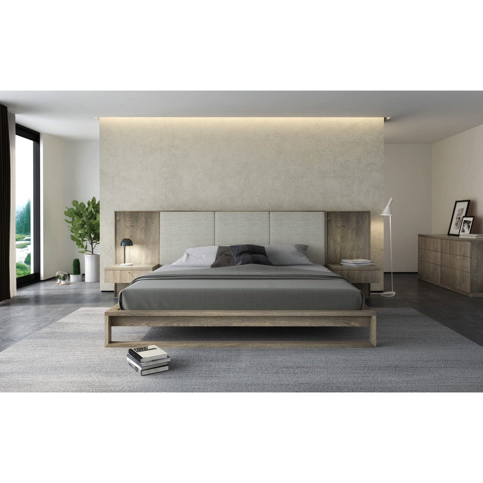 Huppe Wellington Upholstered Bed with Long Headborad ‐ Drawers