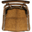 Jonathan Charles Buckingham Oak Barstool with Studded Leather Seat