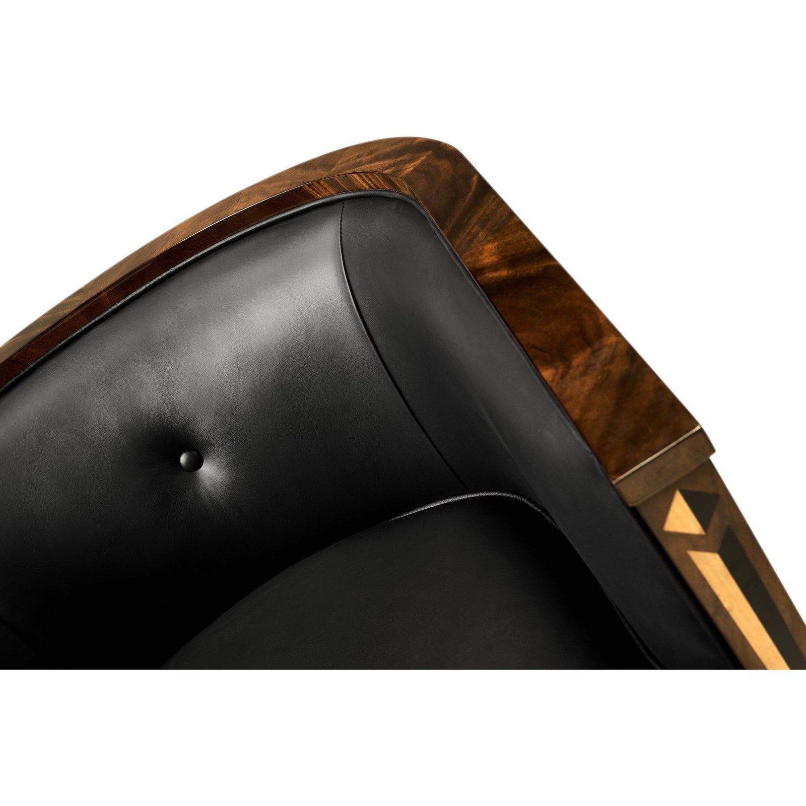 Jonathan Charles Knightbridge Tub Chair with Black Leather